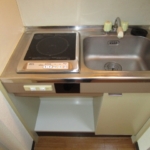 １口ＩＨコンロ付き (キッチン)